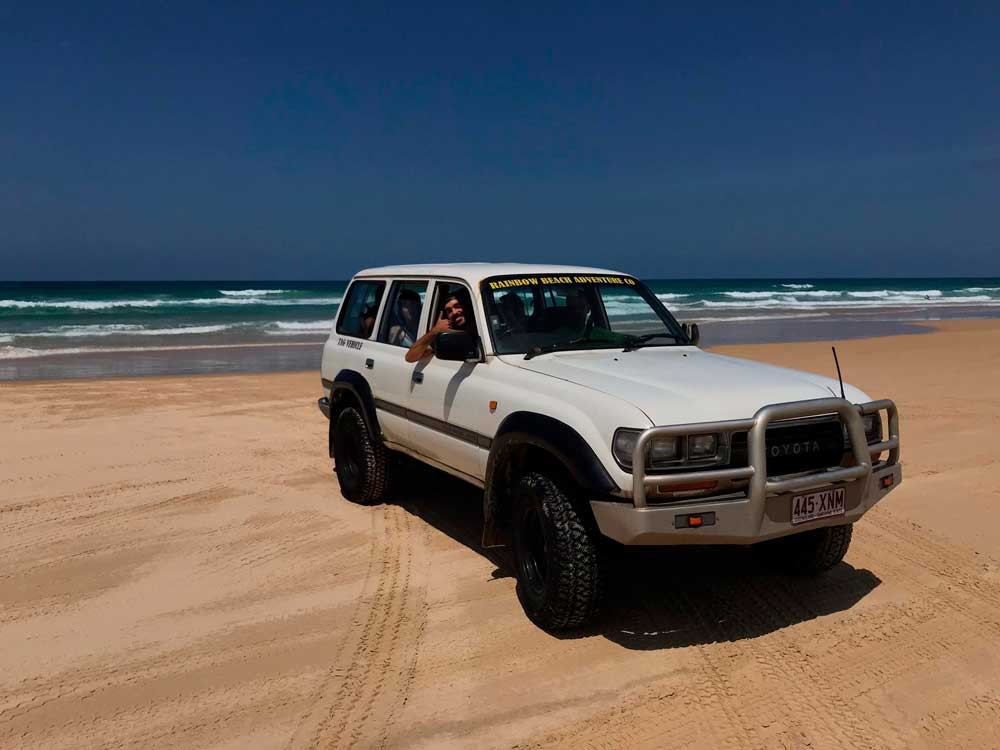 Coche en Fraser island