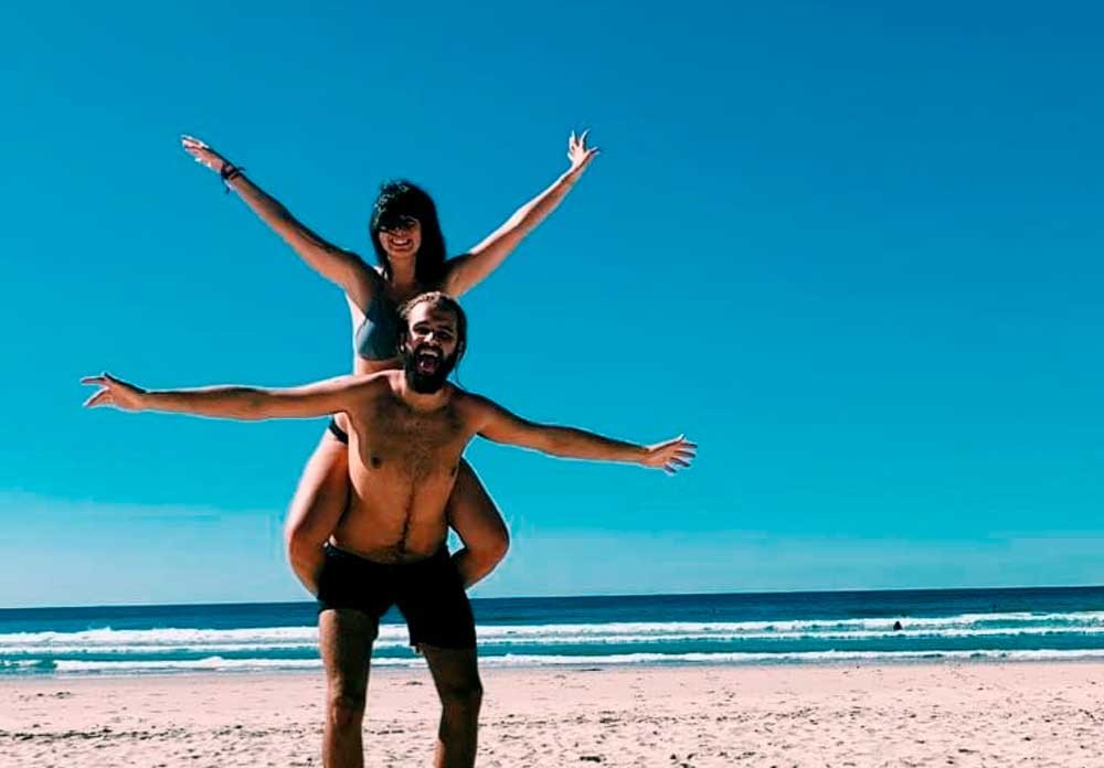 Amigos en la playa
