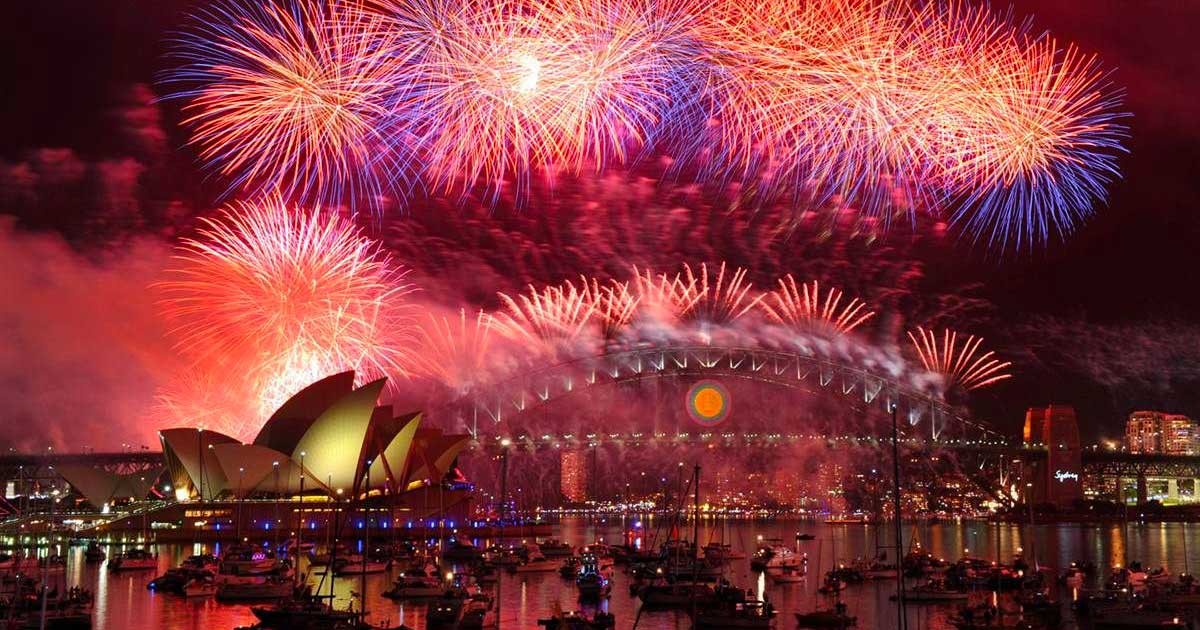 Ópera de Sídney en Australia Day